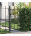 vidaXL Fence Gate Grey 100 x 175 cm Powder coated steel