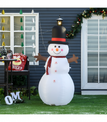 6ft Giant Inflatable Snowman Christmas Deco LED Lights Accessories Cute Family