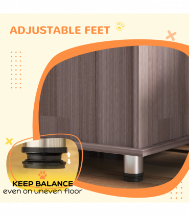 PawHut Dog Crate Kennel Cage for Medium Large Dog, Indoor End Table, Purple