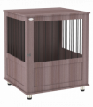 PawHut Dog Crate Kennel Cage for Small Dog, Indoor End Table, Purple