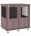 PawHut Dog Crate Kennel Cage for Small Medium Dog, Indoor End Table, Purple