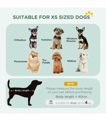 PawHut Dog Crate with 2 Doors, Tray, Soft Cushion, for Extra Small Dogs