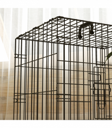 PawHut Dog Crate with 2 Doors, Tray, Soft Cushion, for Extra Small Dogs