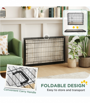 PawHut Dog Crate with 2 Doors, Tray, Soft Cushion, for Extra and Large Dogs