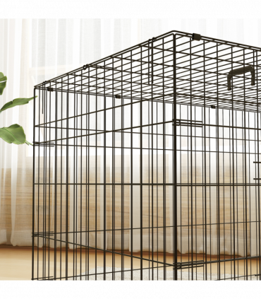 PawHut Dog Crate with 2 Doors, Tray, Soft Cushion, for Extra and Large Dogs