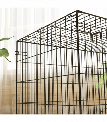 PawHut Dog Crate with 2 Doors, Tray, Soft Cushion, for Small Dogs