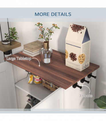 PawHut Dog Feeding Station with Storage, Pet Feeding Station with Dog Bowls