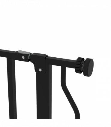 PawHut Dog Gate Wide Stair Gate with Door Pressure Fit, 75-115W cm, Black