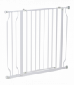 PawHut Dog Gate Wide Stair Gate with Door Pressure Fit, 75-95W cm, White