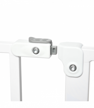 PawHut Dog Gate Wide Stair Gate with Door Pressure Fit, 75-95W cm, White