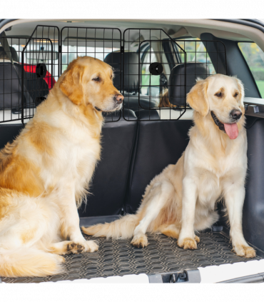 PawHut Dog Guard for SUVs, Vehicles, Vans, Car Barrier with Adjustable Width