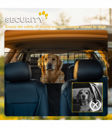 PawHut Dog Guard for SUVs, Vehicles, Vans, Car Barrier with Adjustable Width