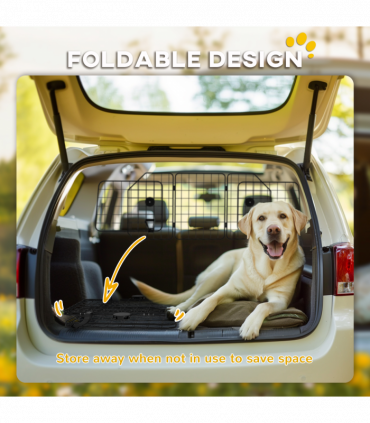 PawHut Dog Guard for SUVs, Vehicles, Vans, Car Barrier with Adjustable Width