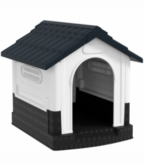 PawHut Dog Kennel for Outside, for XS and S Dogs, 80 x 69 x 76cm, Grey