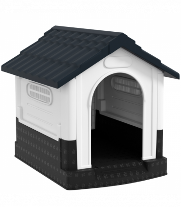 PawHut Dog Kennel for Outside, for XS and S Dogs, 80 x 69 x 76cm, Grey