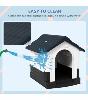 PawHut Dog Kennel for Outside, for XS and S Dogs, 80 x 69 x 76cm, Grey