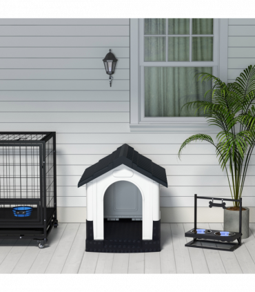 PawHut Dog Kennel for Outside, for XS and S Dogs, 80 x 69 x 76cm, Grey