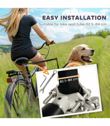 PawHut Dog Lead for Bicycle, Easy Installation, for Cycling, Training