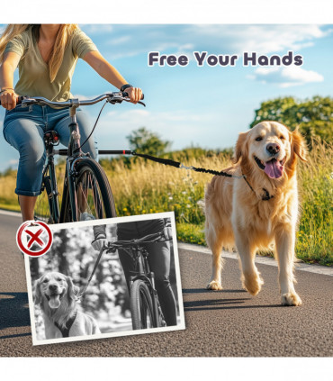 PawHut Dog Lead for Bicycle, Easy Installation, for Cycling, Training
