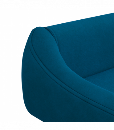 PawHut Dog Sofa Bed Raised Couch with Wooden Frame and Soft Cushion, Blue