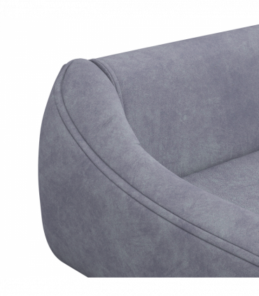 PawHut Dog Sofa Bed Raised Couch with Wooden Frame and Soft Cushion, Grey