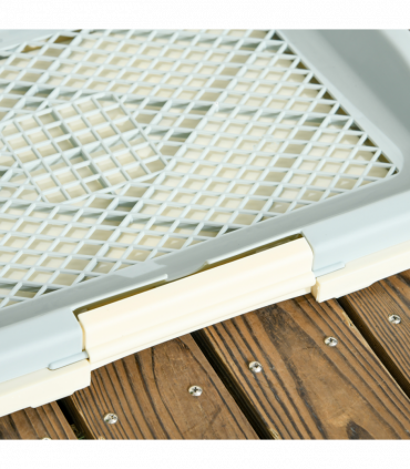 PawHut Dog Toilet Indoor w/ Artificial Grass, Grid Panel, Tray, 46.5 x 34cm