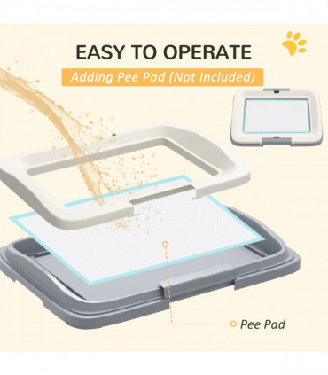 PawHut Dog Toilet Tray, Dog Litter Tray for Training Dogs, 47 x 34 x 6cm