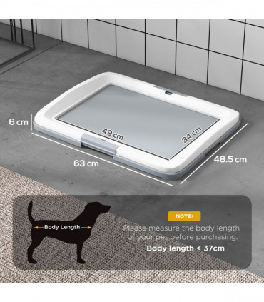 PawHut Dog Toilet Tray, Dog Litter Tray for Training Dogs, 63 x 49 x 6cm