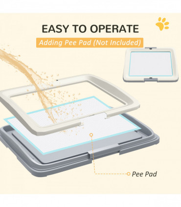 PawHut Dog Toilet Tray, Dog Litter Tray for Training Dogs, 63 x 49 x 6cm