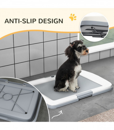 PawHut Dog Toilet Tray, Dog Litter Tray for Training Dogs, 63 x 49 x 6cm
