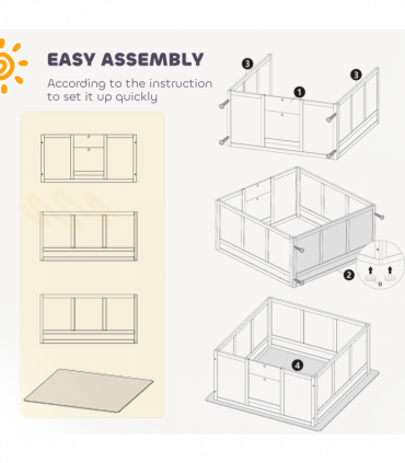 PawHut Dog Whelping Box with Whelping Pad, Adjustable Entrance, 100 x 96cm