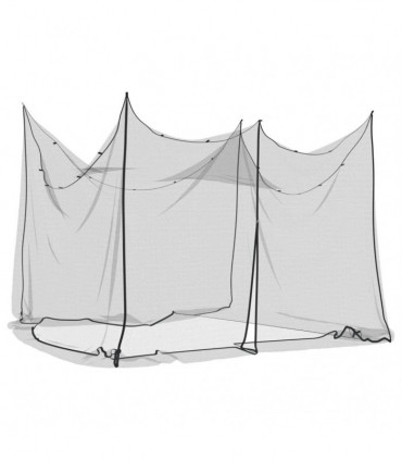 vidaXL Mosquito Net for Indoor Outdoor 156 Mesh Black 300x300x200 cm