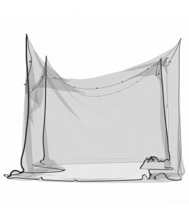 vidaXL Mosquito Net for Indoor Outdoor 156 Mesh Black 300x300x200 cm