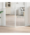 vidaXL Dog Gate Foldable 2 Panels White 160 cm Poplar Wood