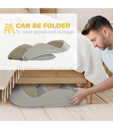 PawHut Foldable Pet Stairs 3 Steps with Non-slip Mats for Small Dogs, Grey