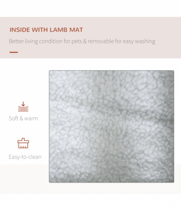 PawHut Folding Pet Carrier Bag House W/ Cushion Storage, Grey 60x41.5x41cm