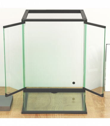 PawHut Glass Reptile Terrarium, 40L Vivarium for Lizards Frogs Snakes Turtles