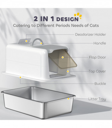 PawHut Hamster Cage w/ Water Bottle, Exercise Wheel, Tubes, Ramps-Light Blue