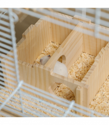 PawHut Hamster Cage, Gerbilarium Cage w/ Deep Bottom, Ramp, Exercise Wheel