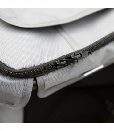 PawHut One-click Foldable Pet Stroller w/ Mesh Windows, for Small Pets - Grey