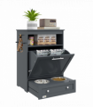 PawHut Pet Feeder Station Dog and Cat Food Storage Feeding Station Food Cabinet