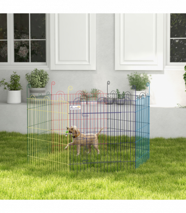 PawHut Pet Playpen Dog Puppy Crate Kennel with Door