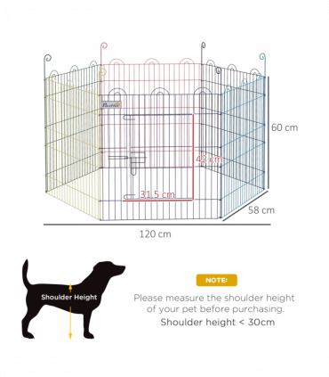 PawHut Pet Playpen Dog Puppy Crate Kennel with Door