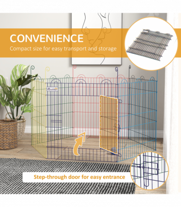 PawHut Pet Playpen Dog Puppy Crate Kennel with Door