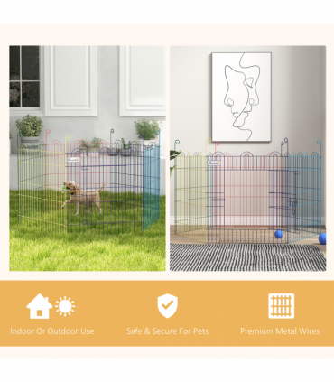 PawHut Pet Playpen Dog Puppy Crate Kennel with Door