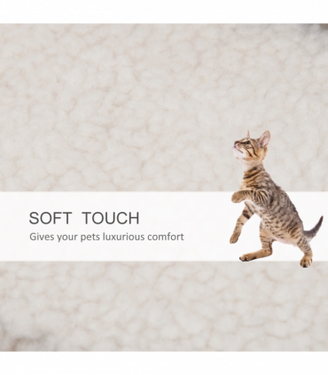 PawHut Pet Stair with 4-step Climb Ladder, Scratching Posts, White