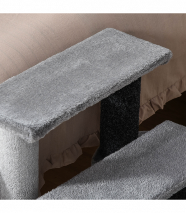 PawHut Pet Stairs with 3-step Stair, Scratching Posts, Platforms, Toy Ball