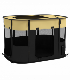 PawHut Portable Dog Pen for Puppies, Rabbits, Kittens, Guinea Pigs - Yellow