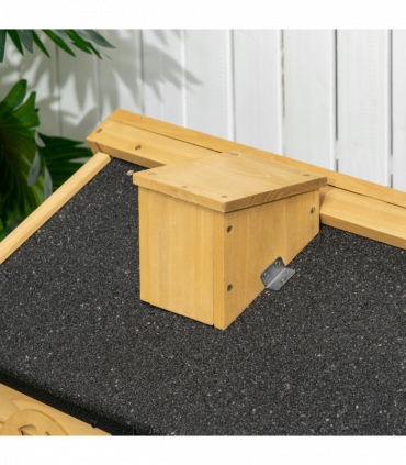 PawHut Rabbit Hutch Outdoor Bunny Cage w/ Run, Removable Tray 120 x 55.5 x 80cm