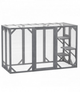 PawHut Rabbit Hutch, 2-Tier Guinea Pig Hutch, w/ Two Runs, Pull-Out Tray